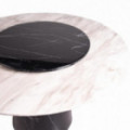 ORION-N ROUND MARBLE DINING TABLE w/ LAZY SUSAN