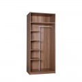 RENEE 2 DOORS WARDROBE CARCASS WITH SHELVES & METAL BAR (2A)