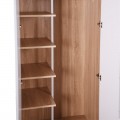 RENEE 2 DOORS WARDROBE CARCASS WITH SHELVES & METAL BAR (2A)